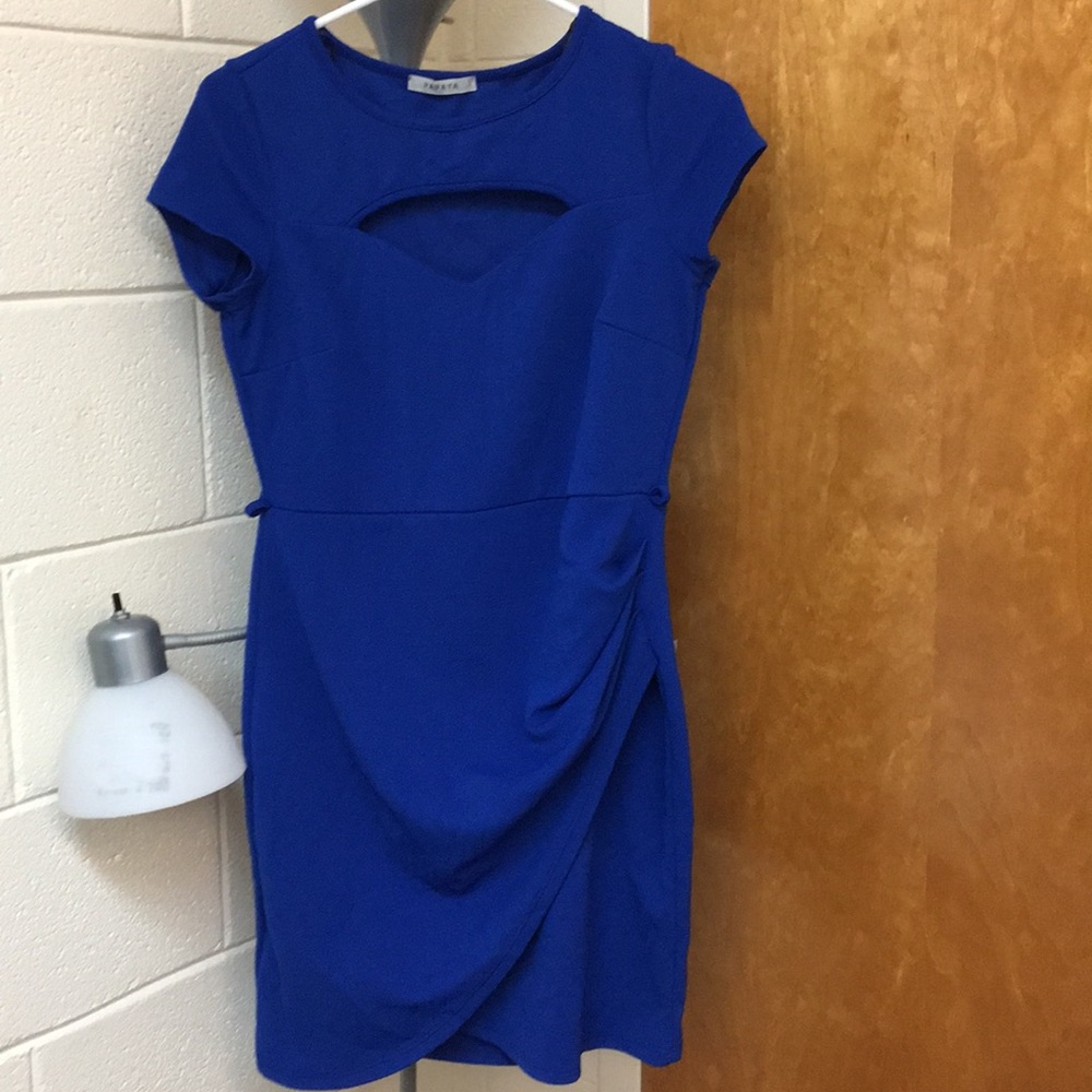 Blue petite cock tail dress